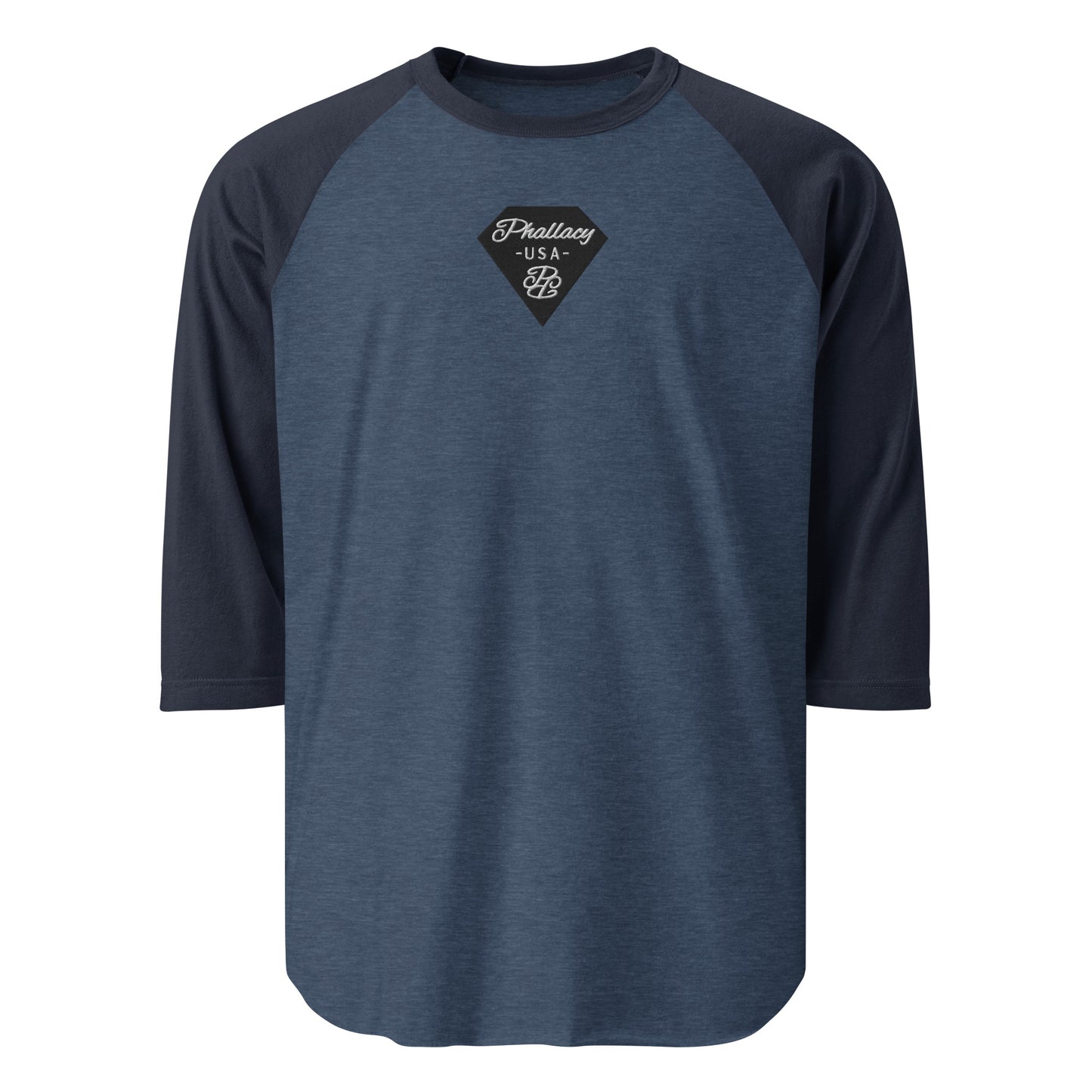 Phallacy Diamond Unisex 3/4 sleeve Raglan Shirt (Embroidery)