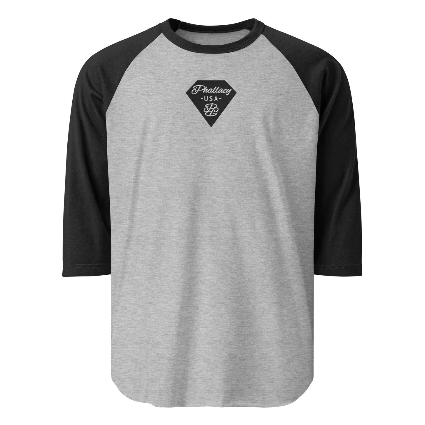 Phallacy Diamond Unisex 3/4 sleeve Raglan Shirt (Embroidery)