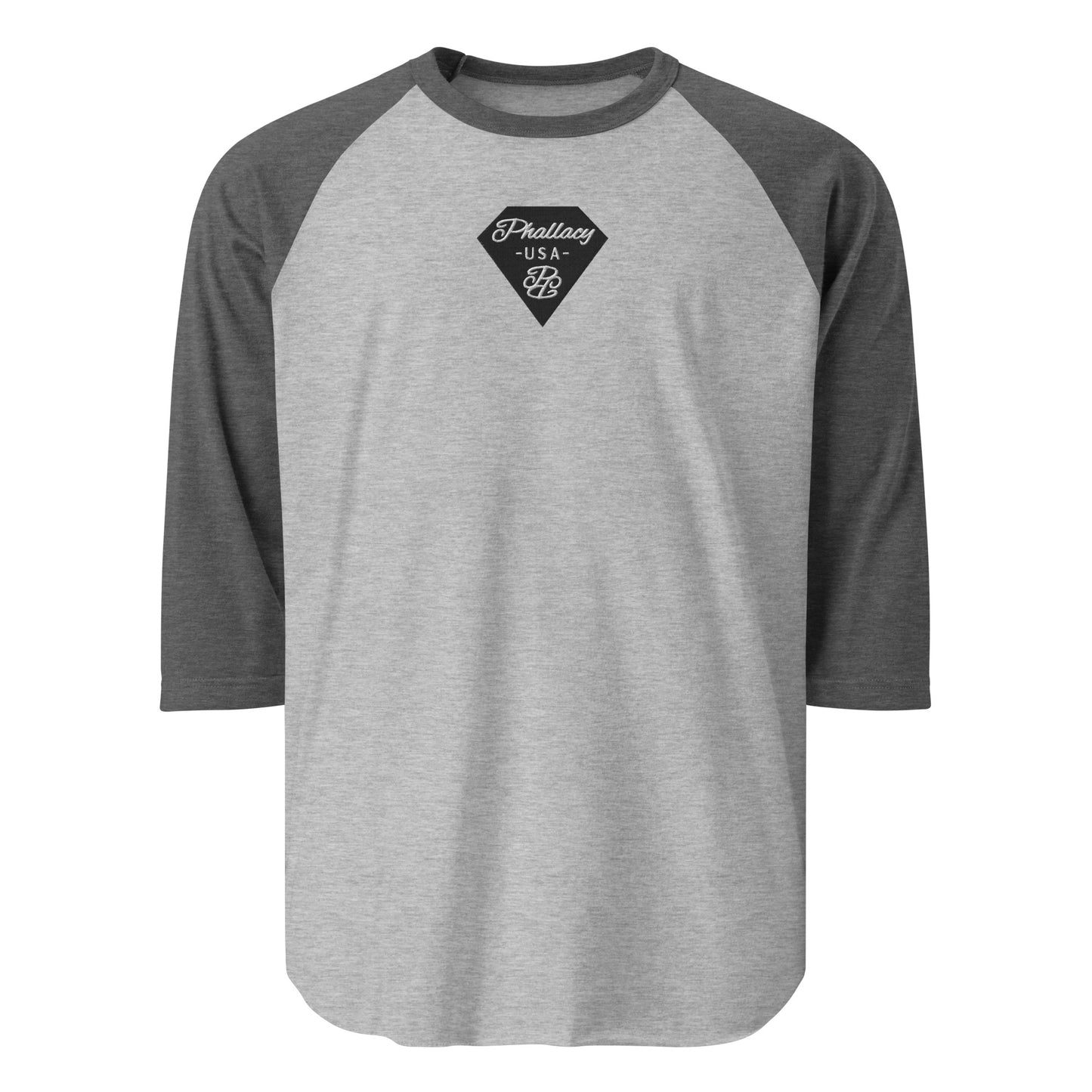 Phallacy Diamond Unisex 3/4 sleeve Raglan Shirt (Embroidery)