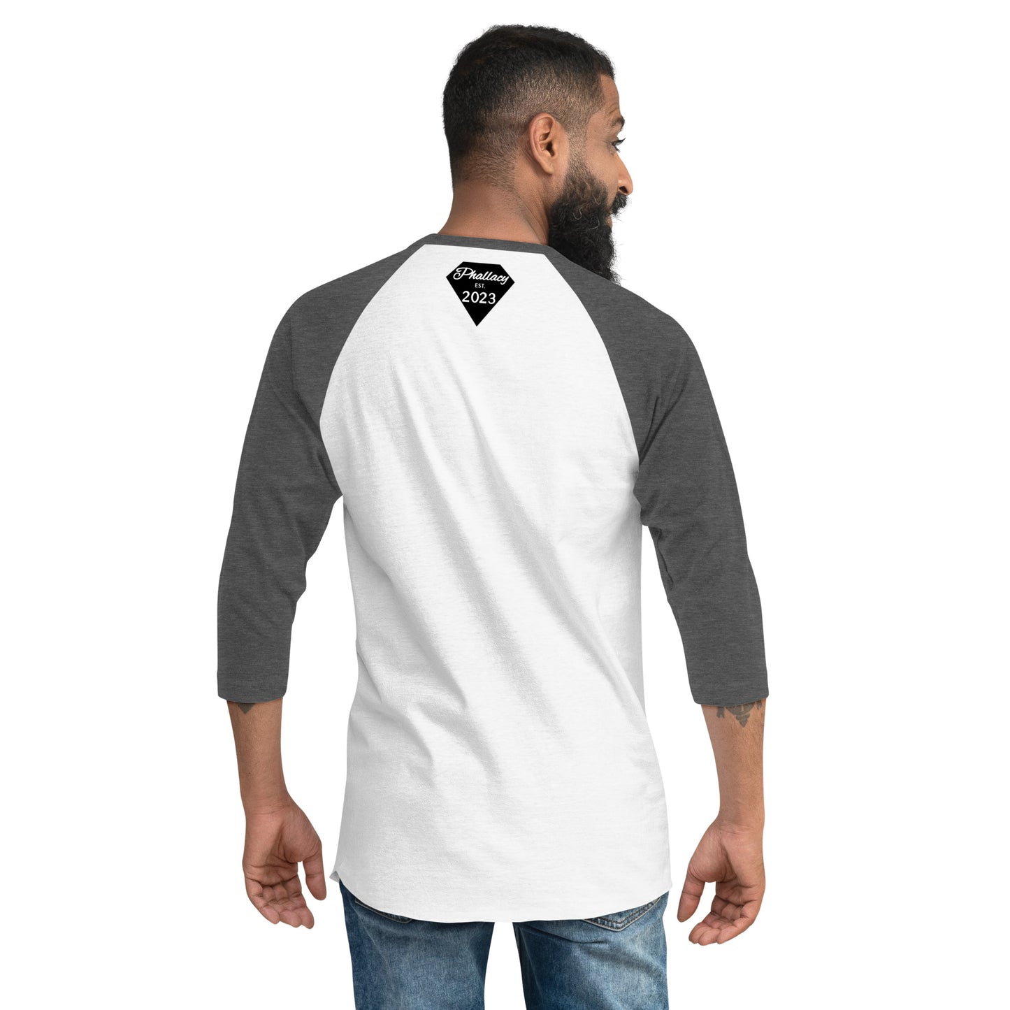 Phallacy Diamond Unisex 3/4 sleeve Raglan Shirt (Embroidery)