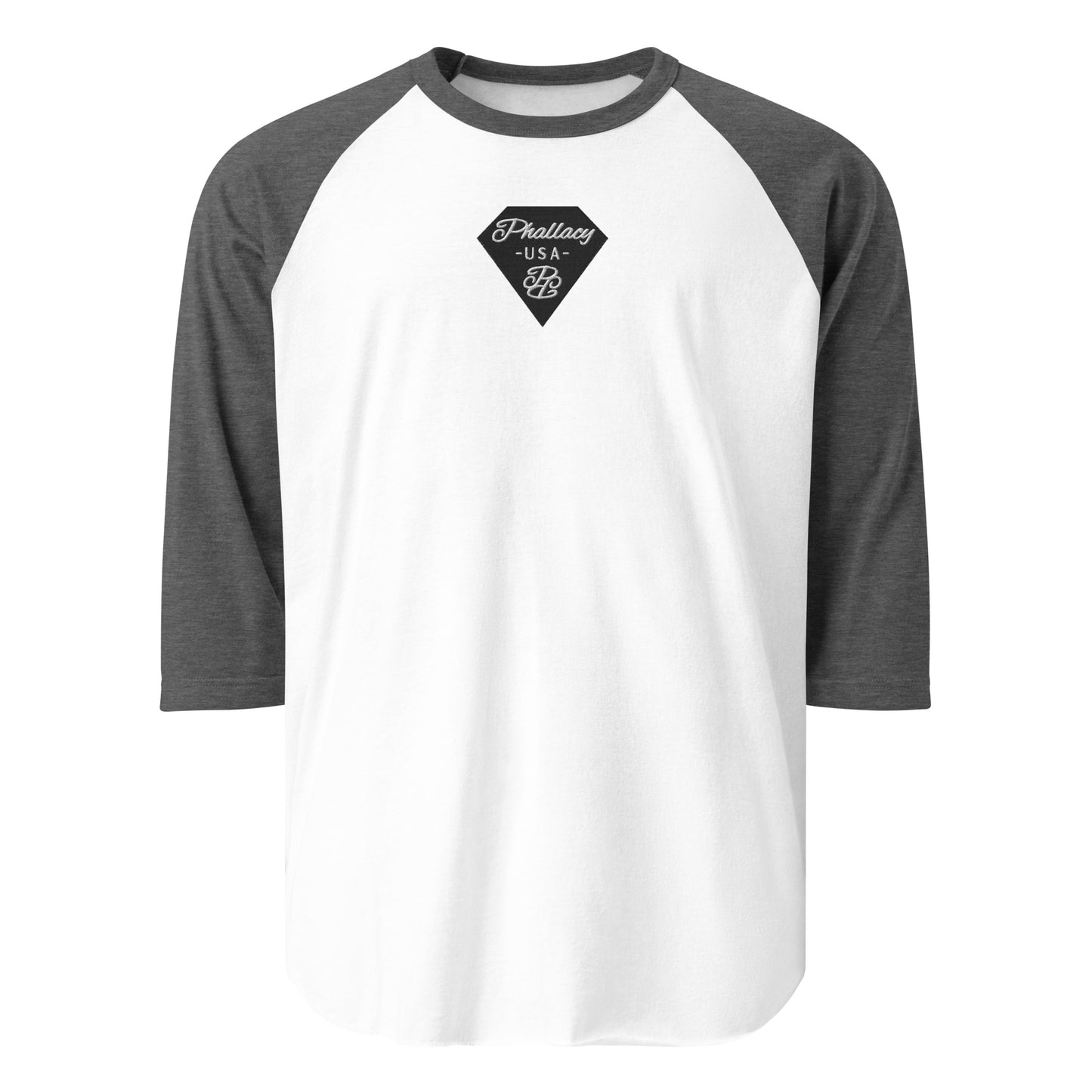 Phallacy Diamond Unisex 3/4 sleeve Raglan Shirt (Embroidery)