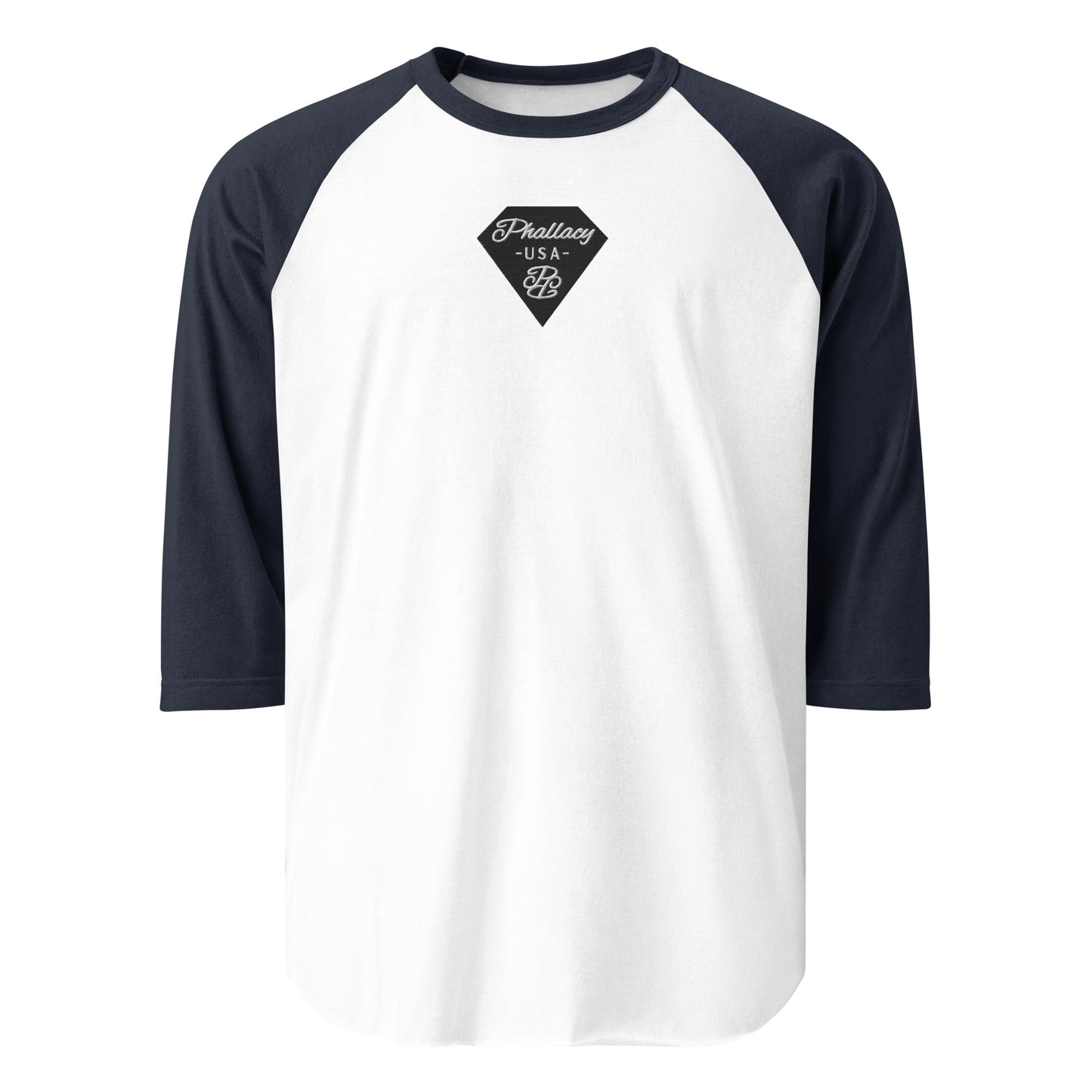 Phallacy Diamond Unisex 3/4 sleeve Raglan Shirt (Embroidery)