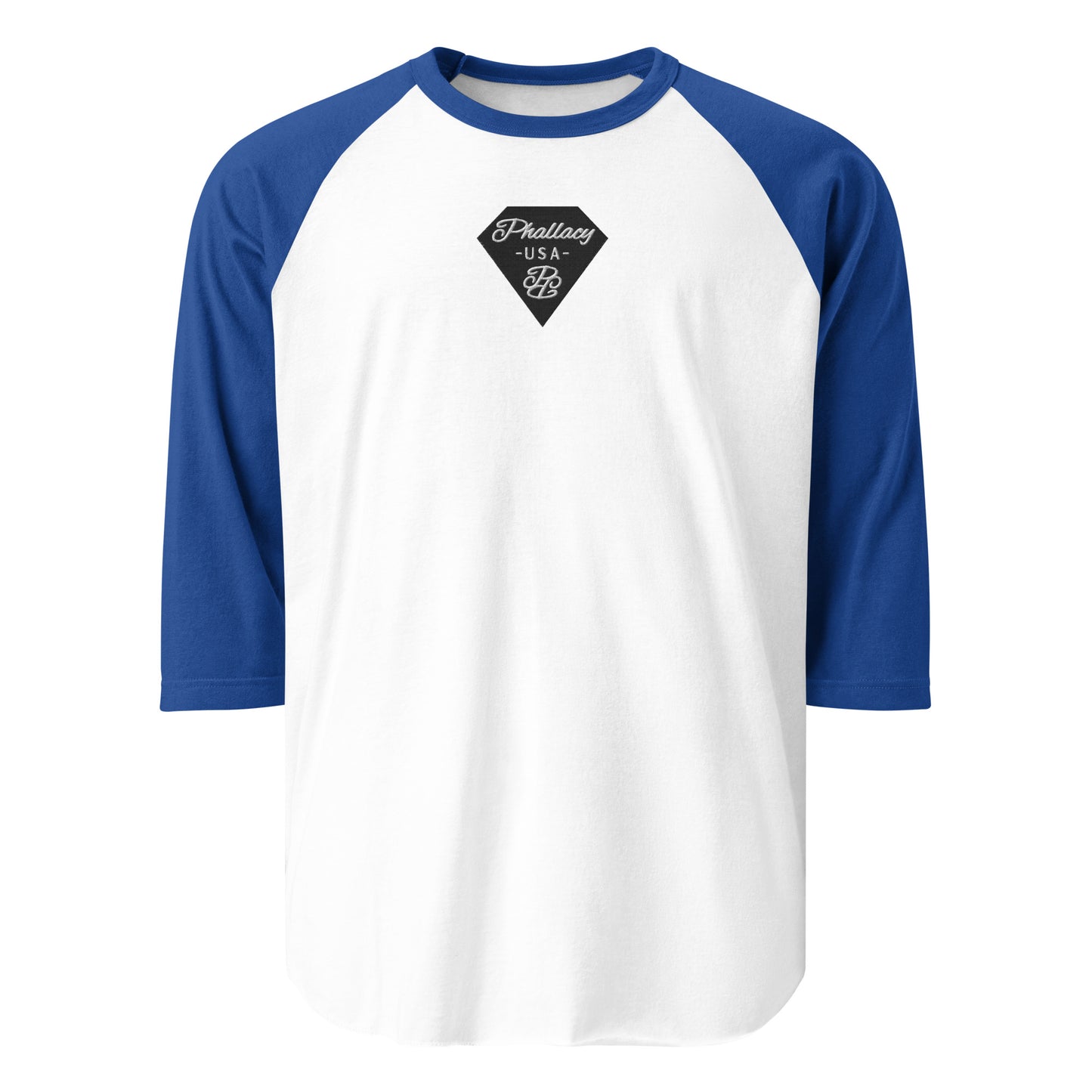 Phallacy Diamond Unisex 3/4 sleeve Raglan Shirt (Embroidery)