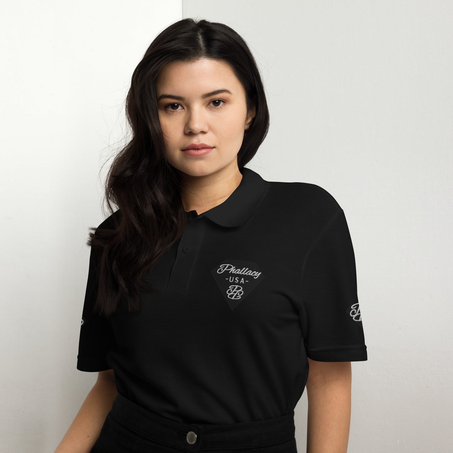 Phallacy Diamond Unisex Pique Polo Shirt (Embroidery)