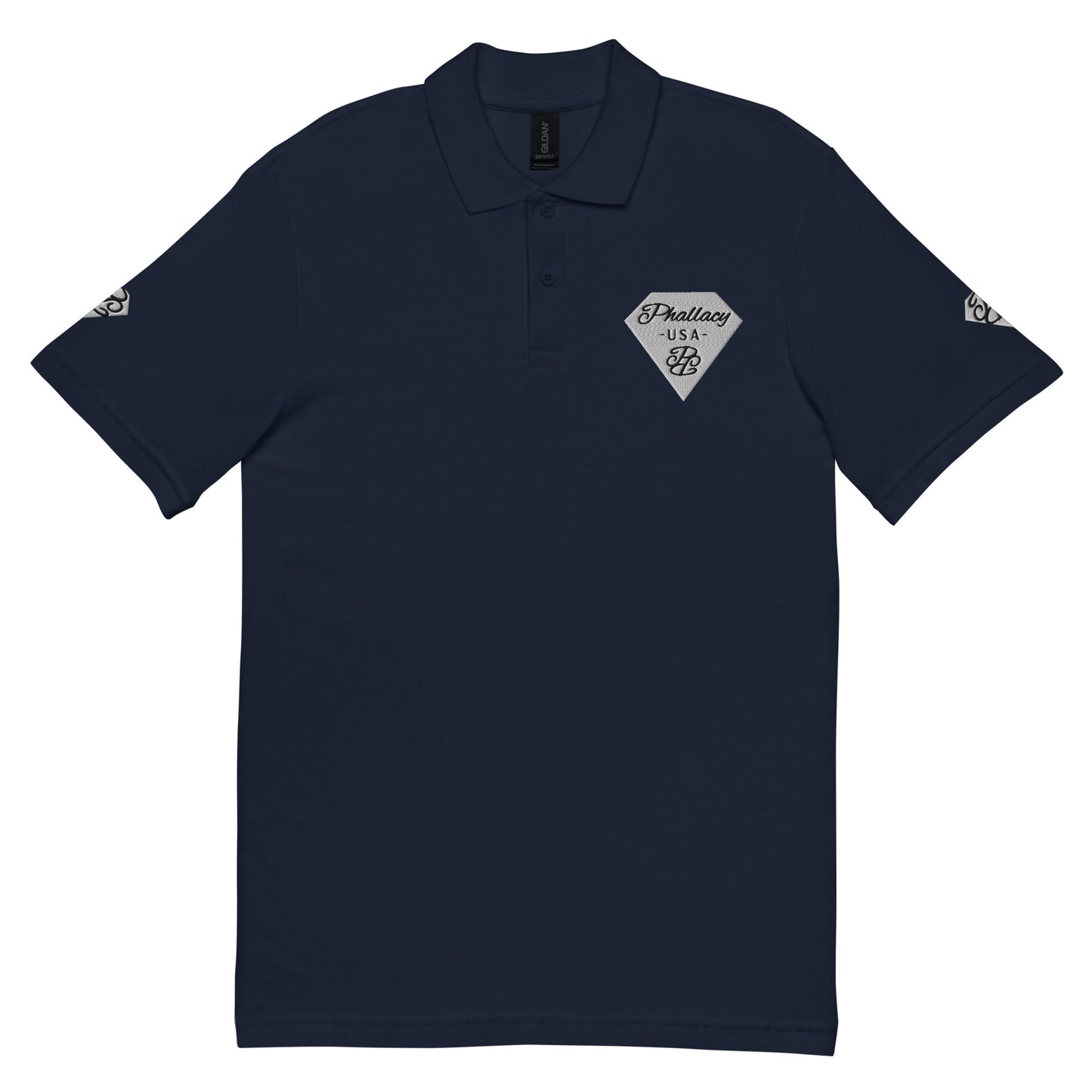 Phallacy Diamond Unisex Pique Polo (Embroidery)