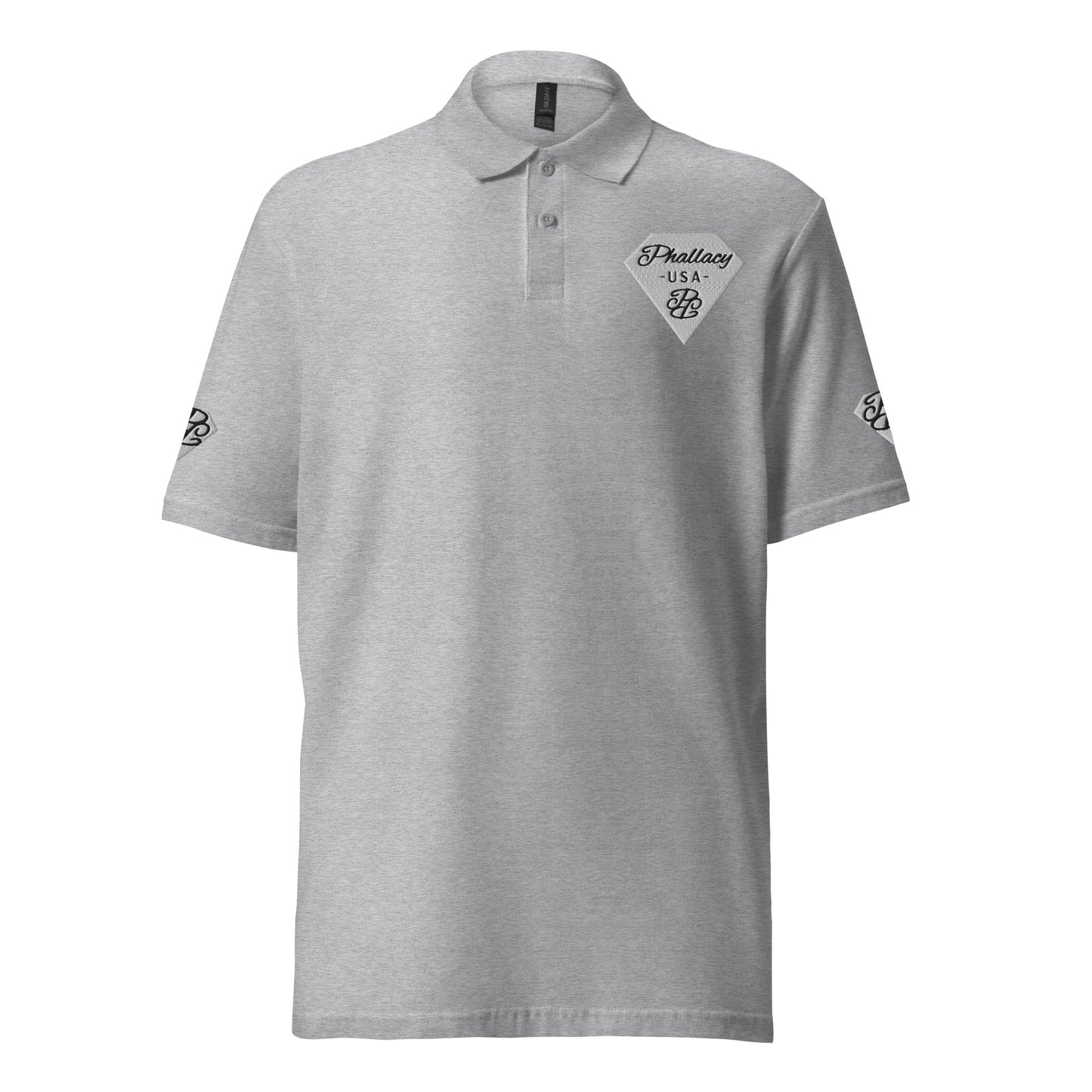 Phallacy Diamond Unisex Pique Polo (Embroidery)