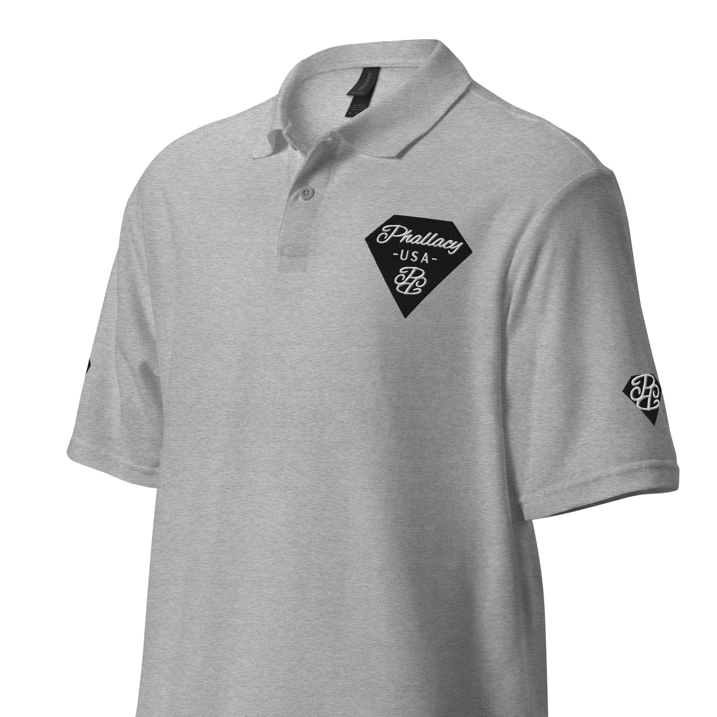 Phallacy Diamond Unisex Pique Polo Shirt (Embroidery)