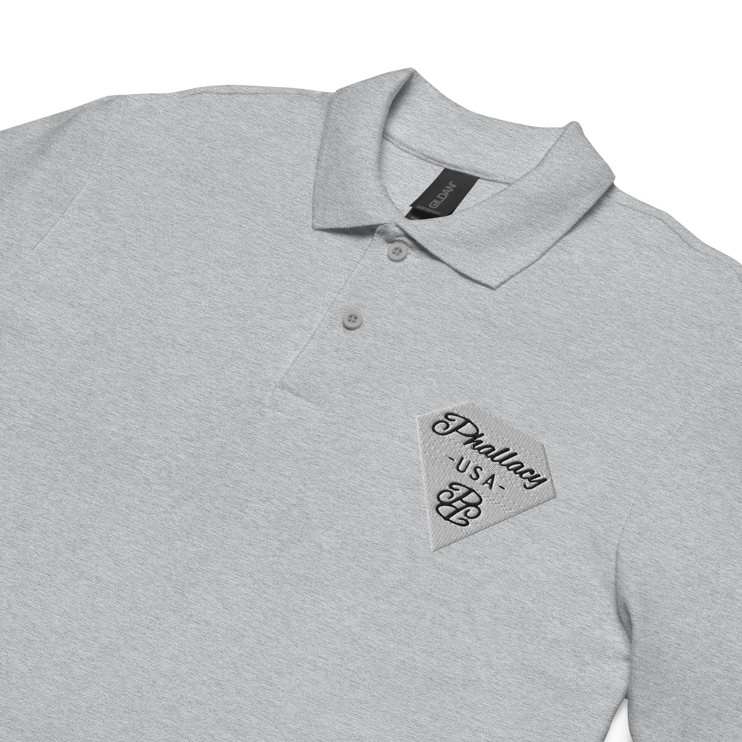 Phallacy Diamond Unisex Pique Polo (Embroidery)