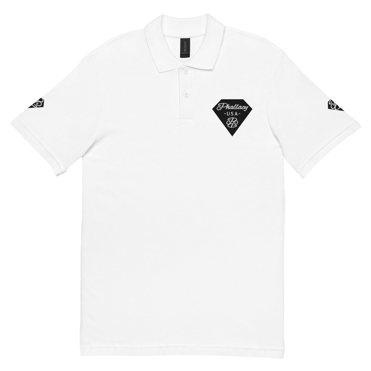 Phallacy Diamond Unisex Pique Polo Shirt (Embroidery)