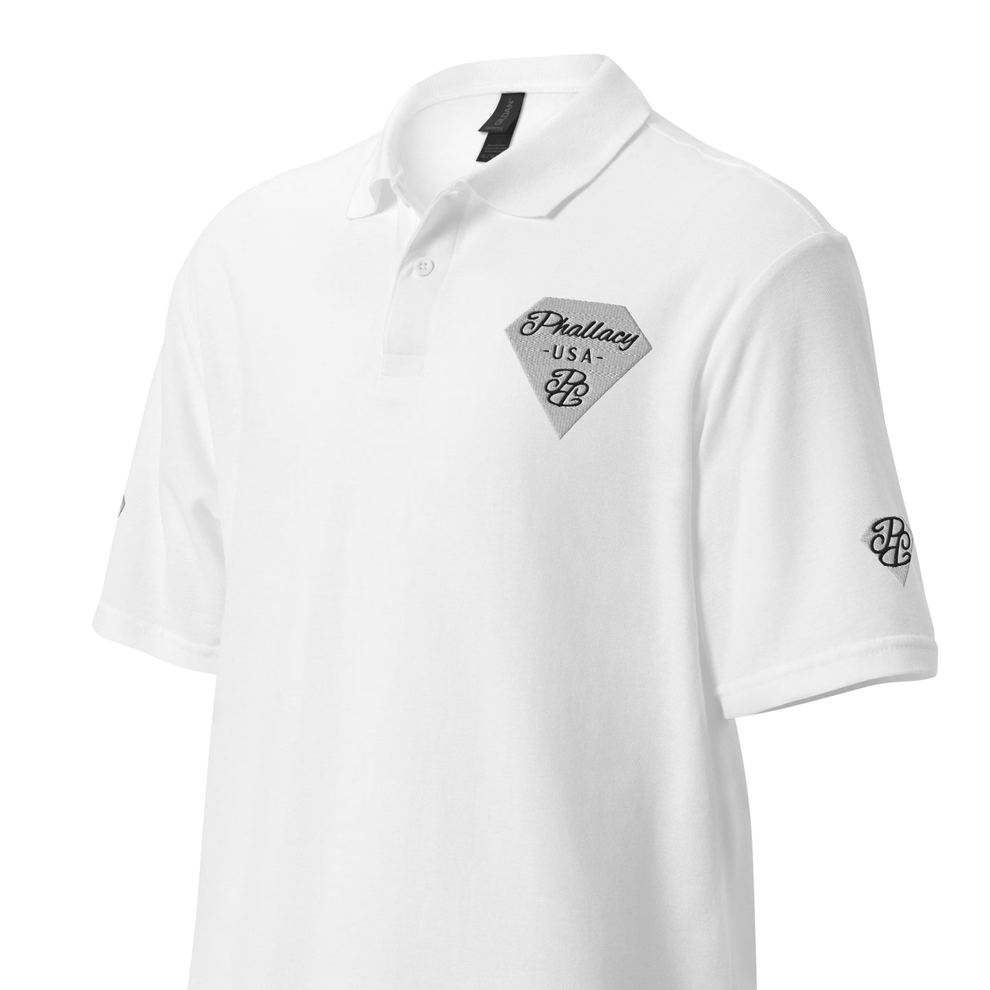 Phallacy Diamond Unisex Pique Polo (Embroidery)