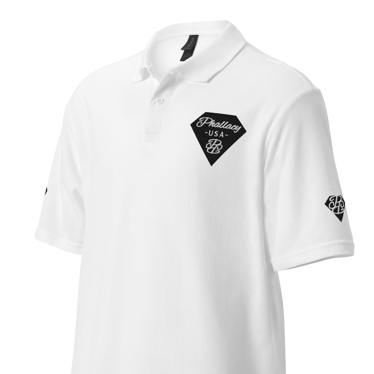 Phallacy Diamond Unisex Pique Polo Shirt (Embroidery)