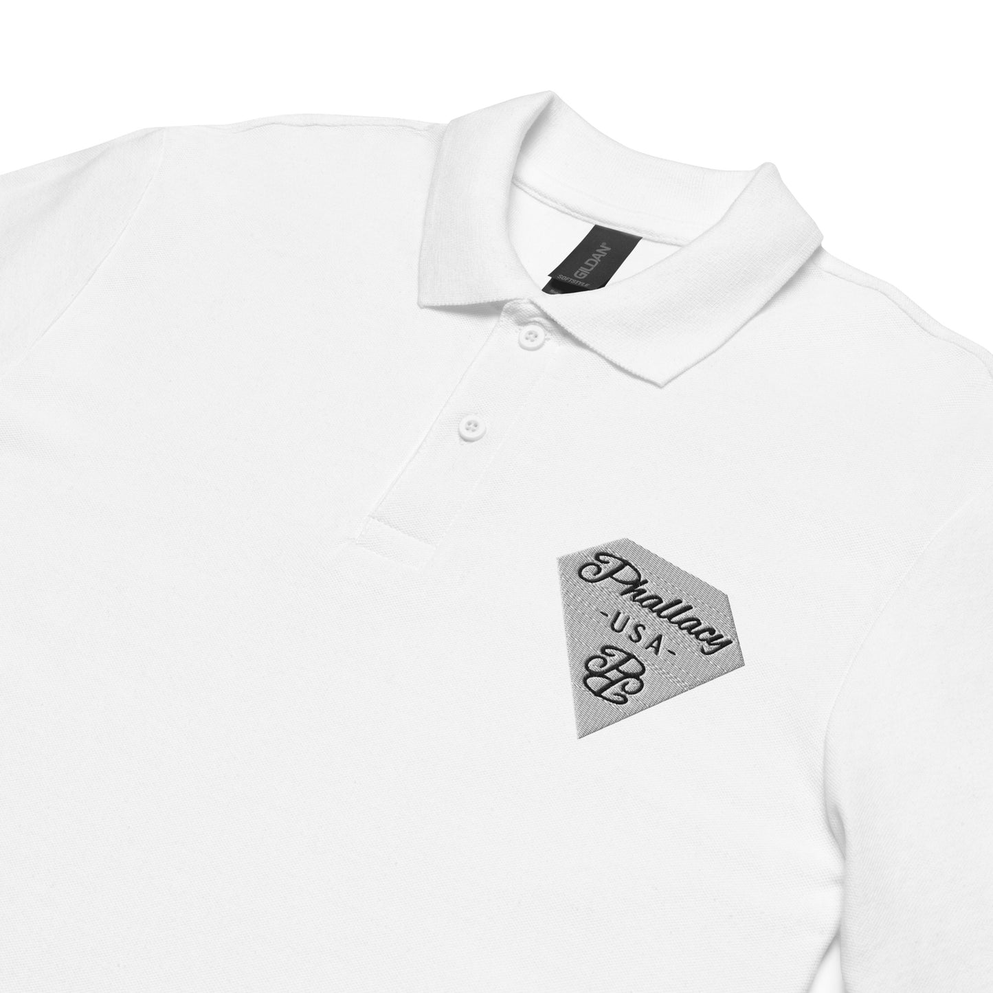 Phallacy Diamond Unisex Pique Polo (Embroidery)