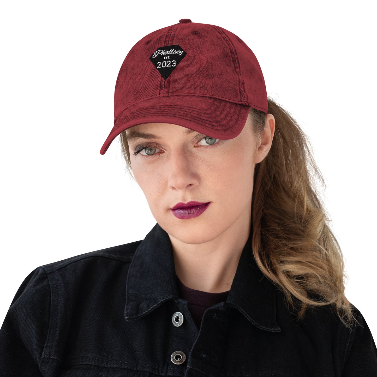 Phallacy Diamond Embroidered Vintage Cotton Twill Cap