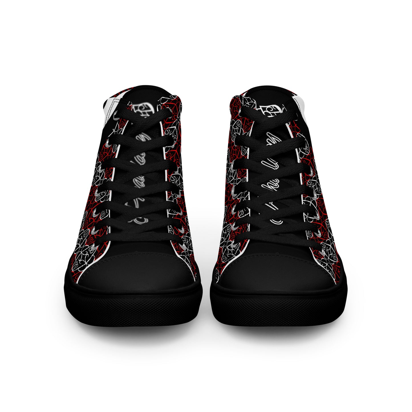 Phallacy Players Designer Women’s High Top Canvas Shoes