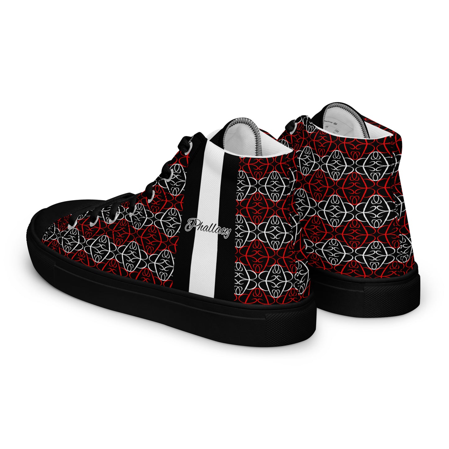 Phallacy Players Designer Women’s High Top Canvas Shoes