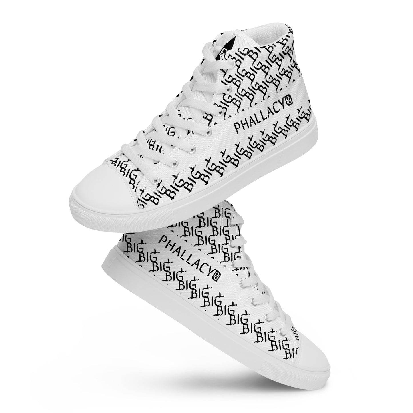 Phallacy BIG Designer Women’s High Top Canvas Shoes