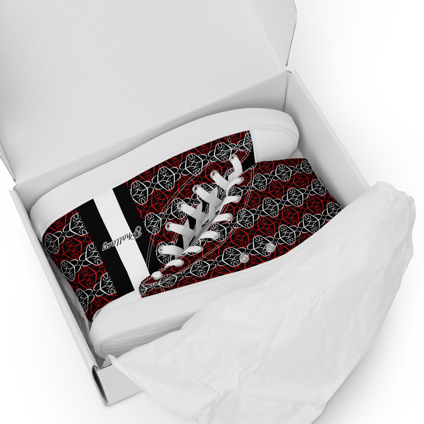 Phallacy Players Designer Women’s High Top Canvas Shoes