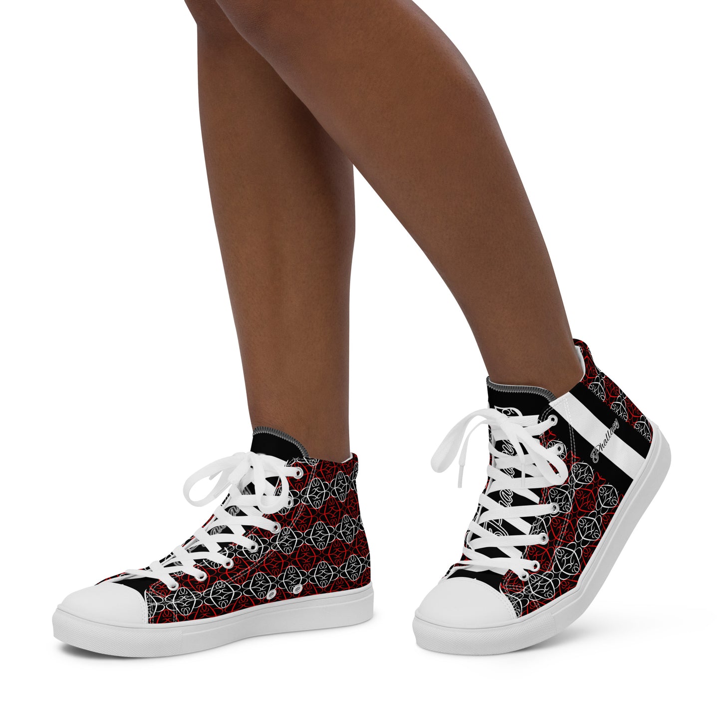 Phallacy Players Designer Women’s High Top Canvas Shoes