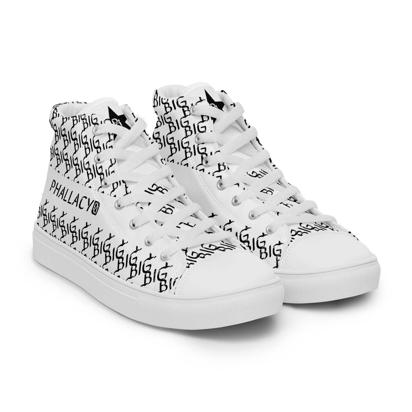 Phallacy BIG Designer Women’s High Top Canvas Shoes